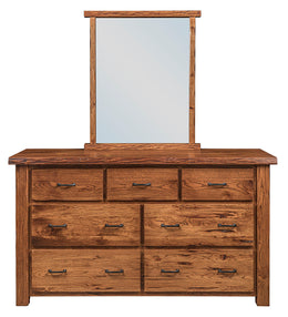 Amish Cross Lake Live Edge Dresser with Mirror