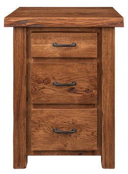 Amish Cross Lake Live Edge 3-Drawer Nightstand