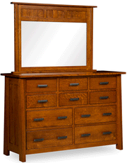 Amish Freemont Mission Dresser with Mirror