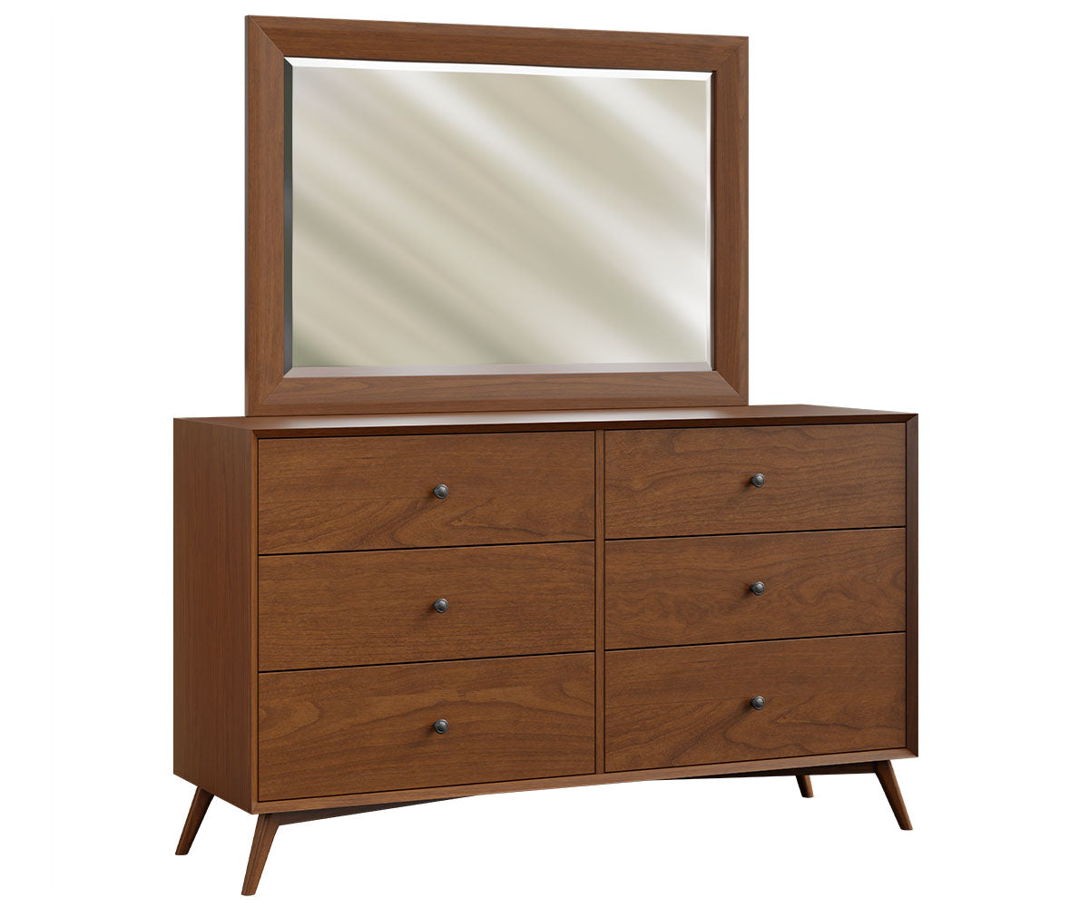 flynn mid century modern 7-drawer dresser acorn Amish Nantucket Dresser with Mirror – AmishOutletStore