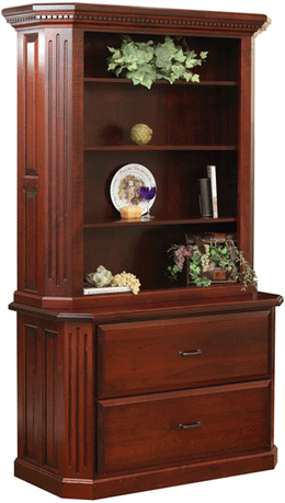 Amish Fifth Avenue Lateral File with Hutch