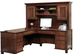 Amish Arlington L Desk With Hutch