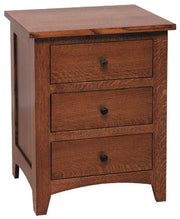 Amish Burstone 3 Drawer Nightstand