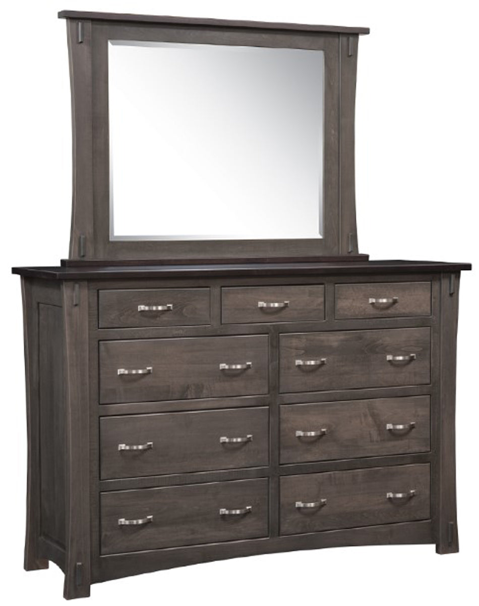 Amish Orland High Dresser with Mirror AmishOutletStore Amish Orland High Dresser with Mirror AmishOutletStore