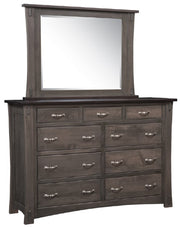 Amish Orland High Dresser with Mirror