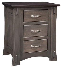 Amish Orland 3 Drawer Nightstand