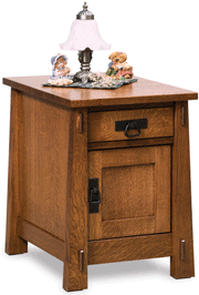 Amish Modesto Enclosed End Table
