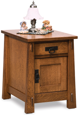 Amish Modesto Enclosed End Table