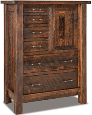 Amish Houston Rustic Gentleman's Chest in Brown Maple