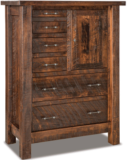 Amish Houston Rustic Gentleman's Chest in Brown Maple