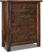 Amish Houston Rustic 6-Drawer Chest in Brown Maple