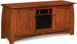 Amish Boulder Creek Media Stand with Sliding Doors