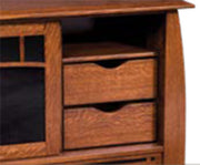 Amish Boulder Creek Media Stand with Sliding Doors