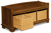 Amish Lattice Weave Bench