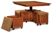 Amish Square 5 Piece Table Bench Set