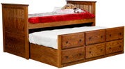 American-Made Captains Twin Size Platform Bed