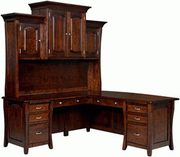 Amish Berkley L-Desk with Hutch