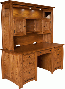 Amish Boulder Creek Desk with Hutch
