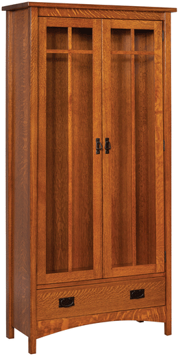 Amish E&S Mission Bookcase with Drawer