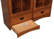 Amish Hidden Drawers Display Case