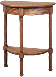 Amish Seaton Half Round Table
