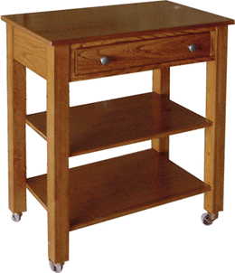 Amish Knob View Microwave Cart