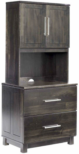 Amish Urban File Credenza with Hutch