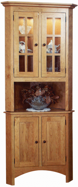 Amish Covers Corner Hutch