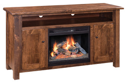 Amish Barn Floor Fire Place TV Stand