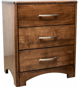 Amish Zephyr 3 Drawer Nightstand