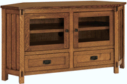 Amish Rio Mission Large Corner TV Unit