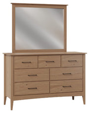 Amish Atlantic 7 Drawer Dresser with Mirror