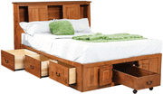 Amish London Platform Bookcase Bed