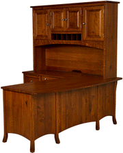 Amish Carlisle L-Desk with Hutch