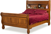 Amish Old Classic Sleigh Bookcase Bed