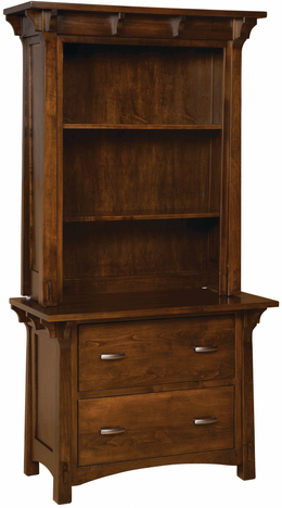 Amish Manitoba Lateral File with Hutch Top