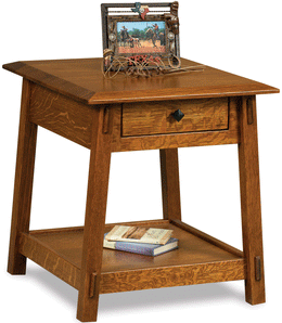 Amish Colbran Open End Table with Drawer