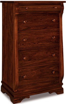 Amish Chippewa Sleigh 5-Drawer Chest