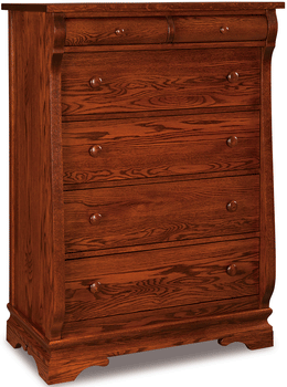 Amish Chippewa Sleigh 6 Drawer Chest