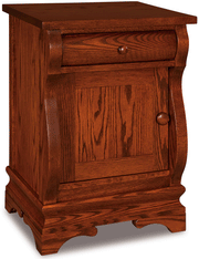 Amish Chippewa Sleigh 1 Drawer/1 Door Nightstand