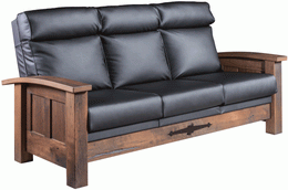 Amish Kimbolton Sofa in Reclaimed Barnwood
