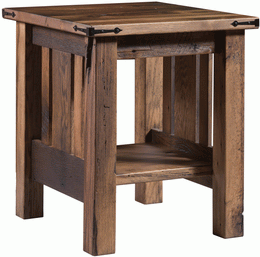Amish Tiverton Reclaimed Barnwood End Table