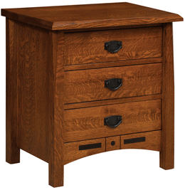 Amish Bel Aire 3 Drawer Nightstand