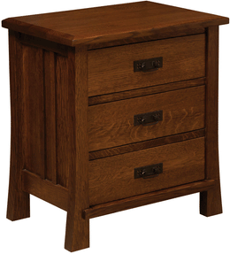 Amish Grant 3 Drawer Nightstand