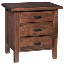 Amish Stanton 3 Drawer Nightstand