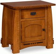 BEDROOM: Colebrook 1 Drawer/1 Door Nightstand in QSWO