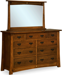 Amish Mesa Dresser with Mirror