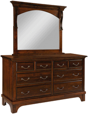 Amish Hamilton Court Dresser with Mirror