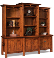 Amish Artesa Credenza with Hutch Top