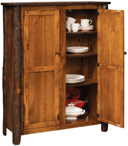Amish Two Door Rustic Jelly Cupboard